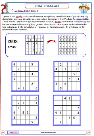 Sudoku 6x6 (Kolay) 17